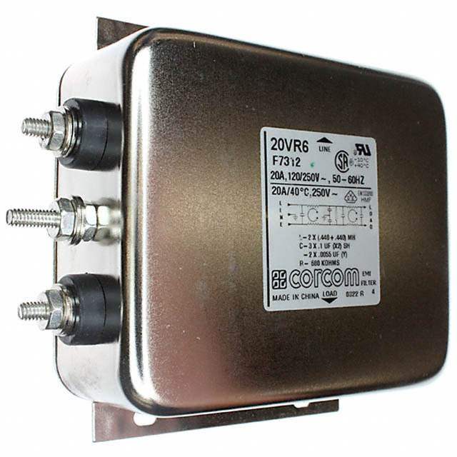 20VT1 Power Line Filters 20A 1/4-1/4 FASTON FLANGE MOUNT 