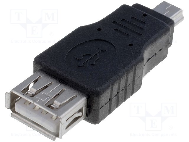 USB MINI-B PLUG TO TYPE-A FEMALE ADAPTER